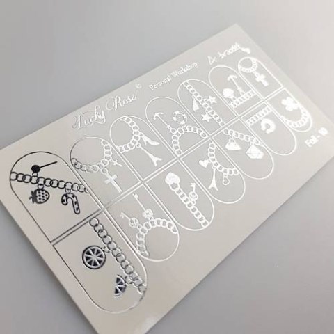 NAKLEJKI NA PAZNOKCIE FOIL SILVER-10 NAKLEJKI NA PAZNOKCIE FOIL SILVER-10