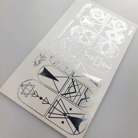 NAKLEJKI NA PAZNOKCIE FOIL SILVER-1 NAKLEJKI NA PAZNOKCIE FOIL SILVER-1