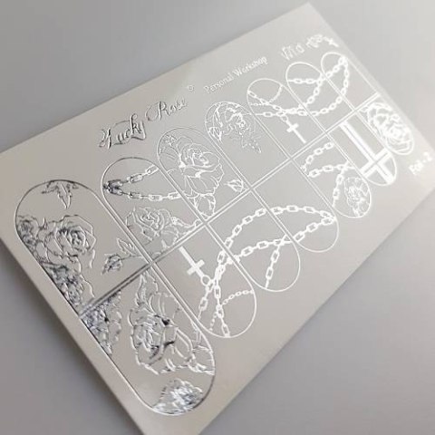 NAKLEJKI NA PAZNOKCIE FOIL SILVER-2 NAKLEJKI NA PAZNOKCIE FOIL SILVER-2