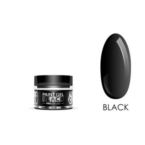 PALU Paint UV Gel BLACK 1-7ml. PALU Paint UV Gel BLACK 1-7ml.