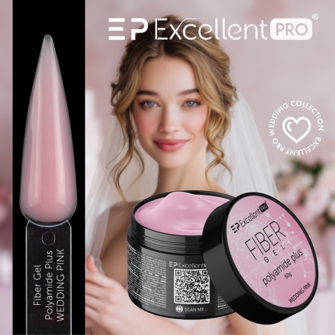 Excellent PRO Fiber Gel Polyamide Plus WEDDING PINK 50g