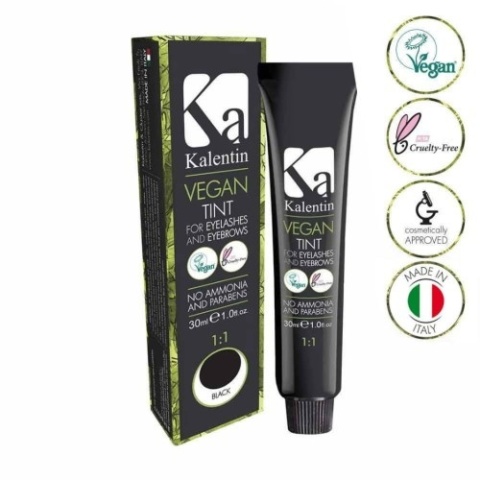 KALENTIN FARBKA DO BRWI I RZĘS - BLACK 30ml. VEGAN