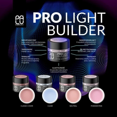 PALU Żel Budujący Pro Light Builder Powder Pink/45