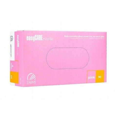 ZARYS Rękawice easyCARE nitrylowe bezpud. pink M